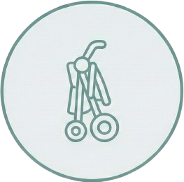 Baby stroller icon